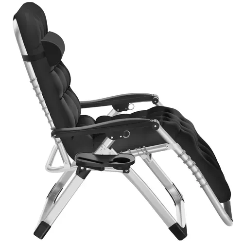 Chaise Longue Cloud En Polyéthylène, Acier Noir