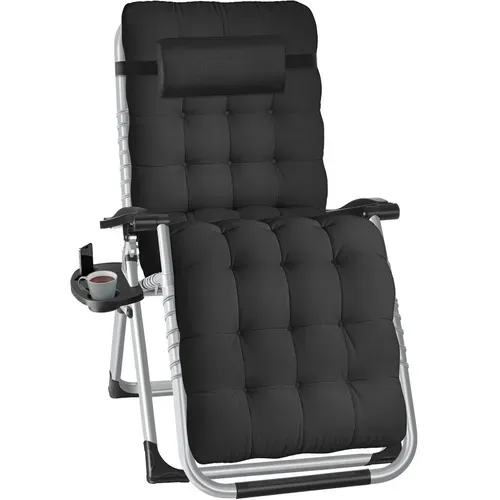 Chaise Longue Cloud En Polyéthylène, Acier Noir