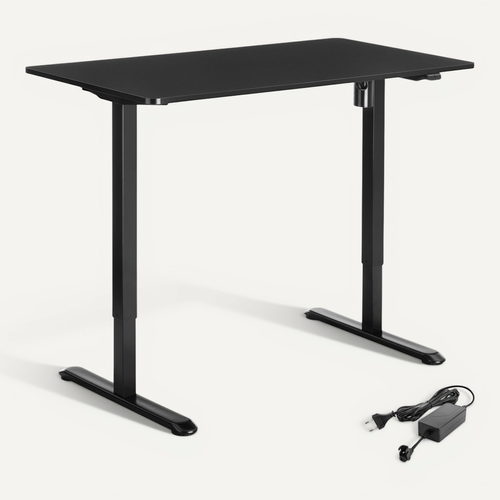 1 Bureau Réglable En Hauteur électriquement Skadi En Acier Enduit De Poudre Noir