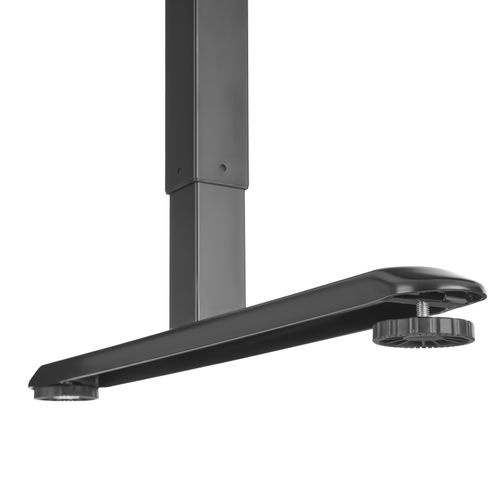 1 Bureau Réglable En Hauteur électriquement Skadi En Acier Enduit De Poudre Noir