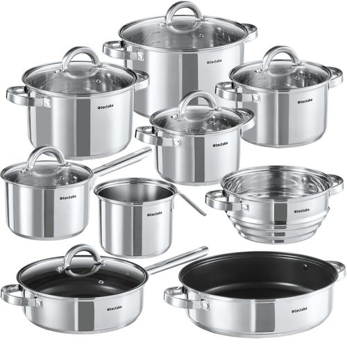 Batterie De Cuisine Turin En Acier Inoxydable Argent
