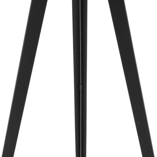 Lampadaire Abat-jour En Tissu Et Trépied Patins Doux Pour Le Sol Noir