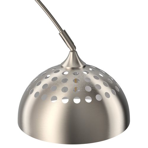 1 Lampe Arquée Sur Pied Arcus En Acier Nickel Mat