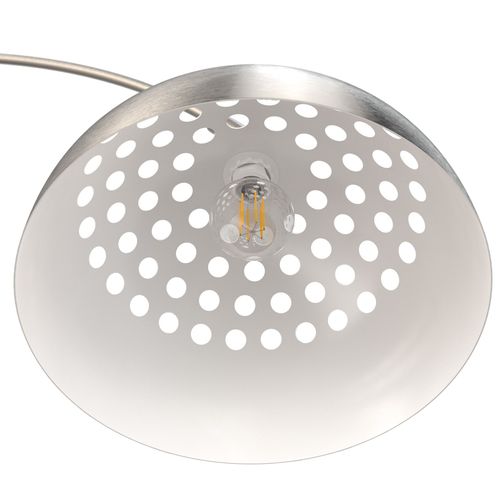 1 Lampe Arquée Sur Pied Arcus En Acier Nickel Mat