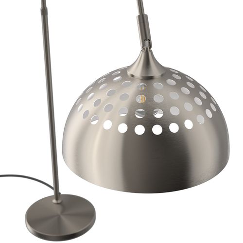 1 Lampe Arquée Sur Pied Arcus En Acier Nickel Mat