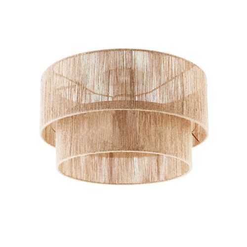 1 Plafonnier Lignea Lux En Jute En Jute, Acier Marron