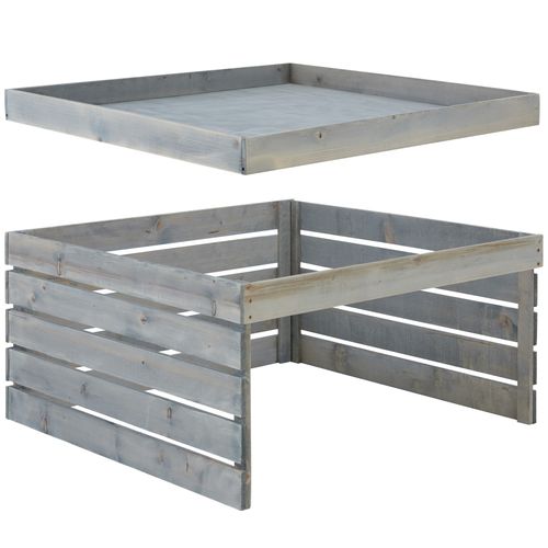 Garage Pour Robot Tondeuse Hortus En Bois De Pin Gris