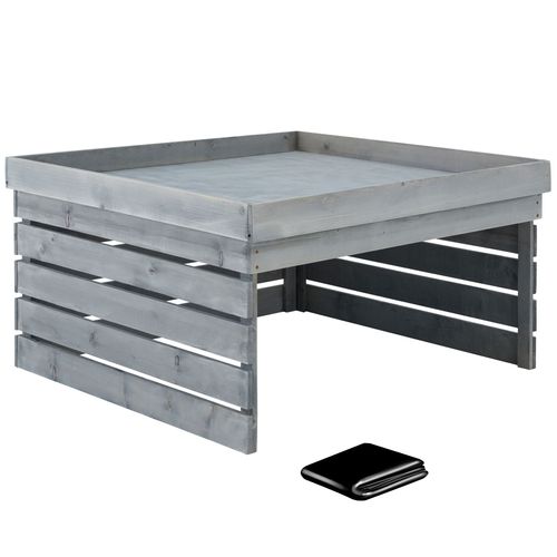 Garage Pour Robot Tondeuse Hortus En Bois De Pin Gris