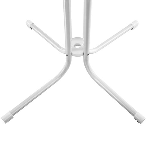 Par Pièce Table Haute Eren En Acier Enduit De Poudre Blanc