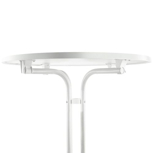 Par Pièce Table Haute Eren En Acier Enduit De Poudre Blanc
