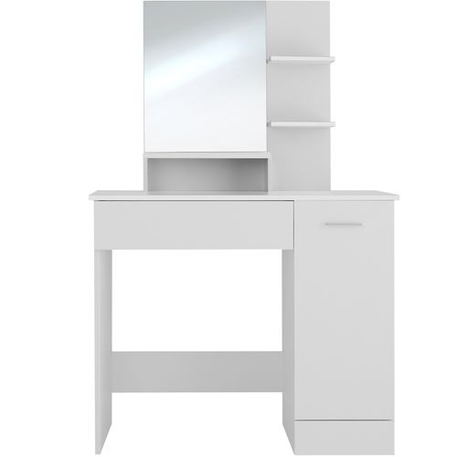 Coiffeuse Table De Maquillage Zöé En Panneau Aggloméré Blanc