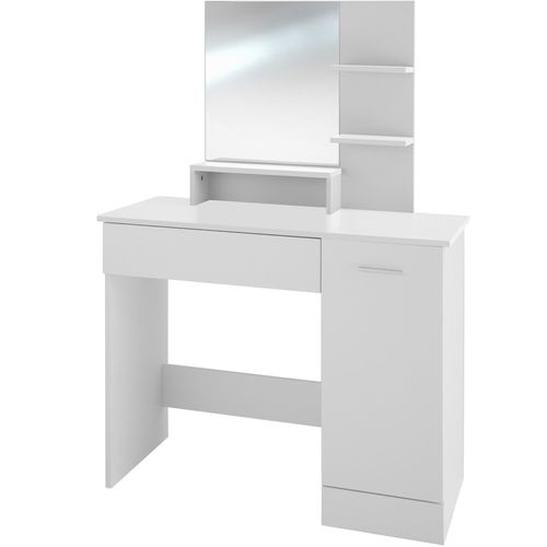 Coiffeuse Table De Maquillage Zöé En Panneau Aggloméré Blanc