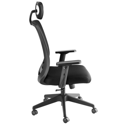 Fauteuil De Bureau Ergonomique Soutien Lombaire Et Appuie-tête Noir