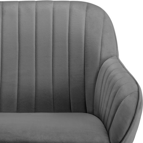 Chaise Pivotante Avec Accoudoirs Snug En Acier Enduit De Poudre/polyester Gris