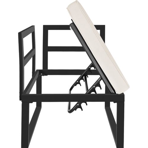Ensemble De Salon De Jardin Noir 196 X 196 X 77 Cm