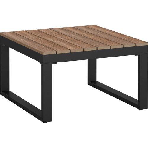 Ensemble De Salon De Jardin Noir 196 X 196 X 77 Cm