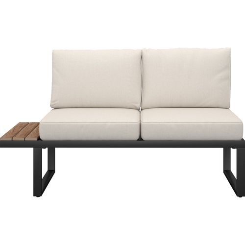 Ensemble De Salon De Jardin Noir 196 X 196 X 77 Cm