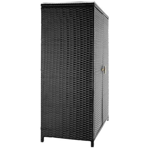 Armoire De Jardin En Rotin Cadre En Aluminium Avec 4 Compartiments