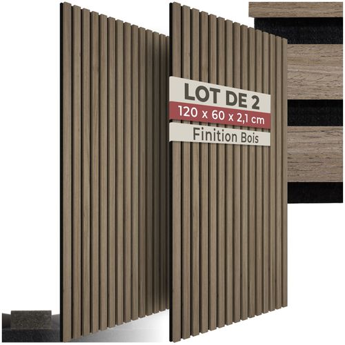Panneaux Acoustiques Sonic Wall En Bois Mdf Chêne Foncé