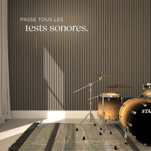 Panneaux Acoustiques Sonic Wall En Bois Mdf Chêne Foncé