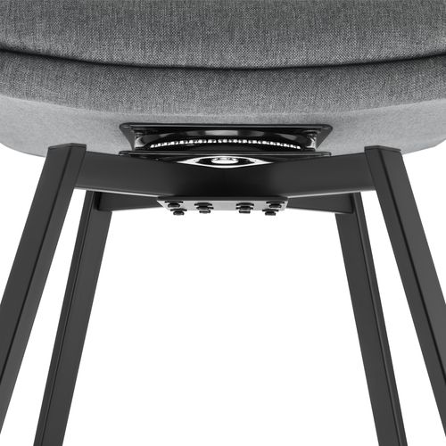 Lot De 4 Chaise Pivotante À Accoudoirs Alicon En Acier Enduit De Poudre/polyester Gris Anthracite