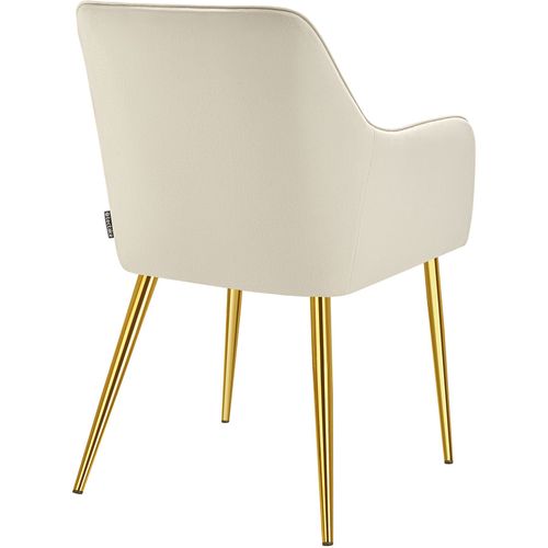 Lot De 6 Fauteuil Avane En Acier Enduit De Poudre Beige