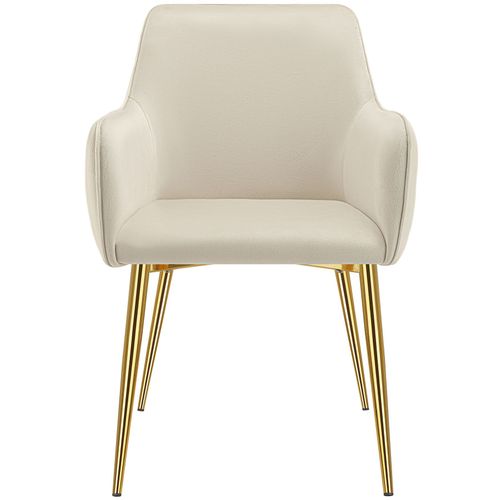 Lot De 6 Fauteuil Avane En Acier Enduit De Poudre Beige