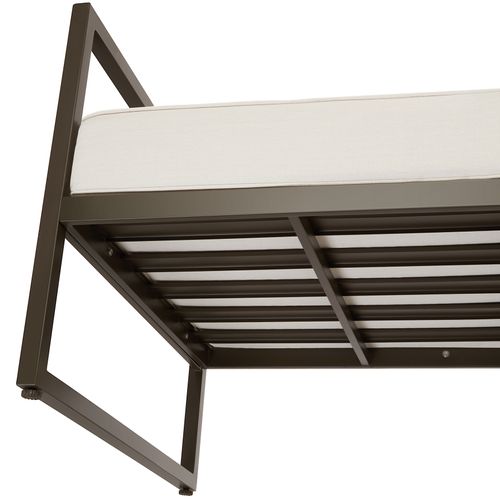 Par Pièce Fauteuil De Jardin Comosa En Acier Enduit De Poudre Marron/beige