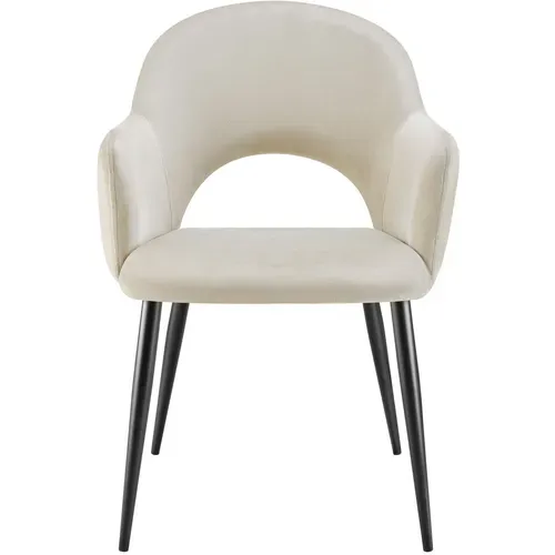 Lot De 6 Fauteuil Sachel En Polyester, Acier Crème