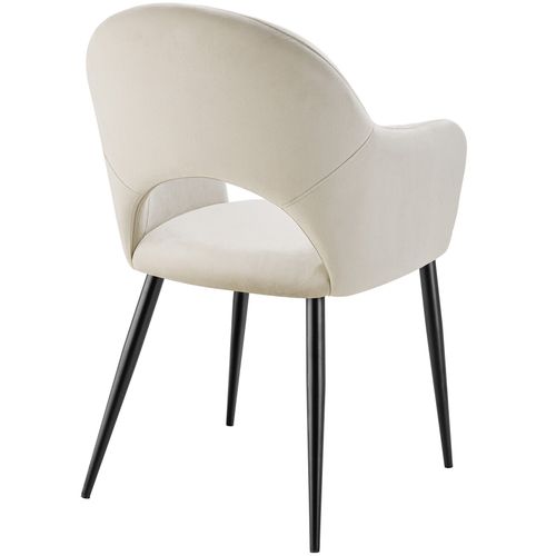 Lot De 6 Fauteuil Sachel En Polyester, Acier Crème