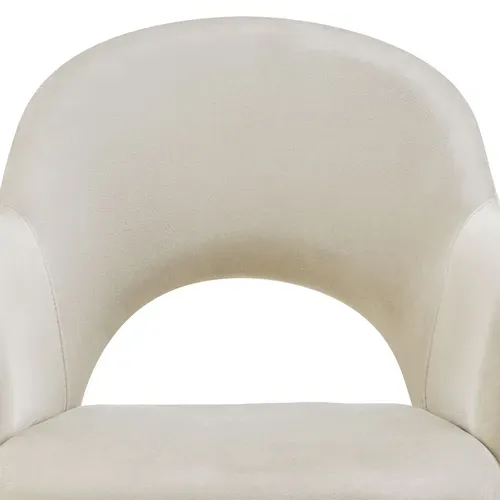 Lot De 6 Fauteuil Sachel En Polyester, Acier Crème