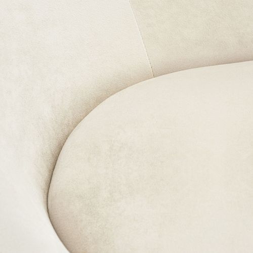 Fauteuil Cocktail Centera En Acier Aspect Velours Beige