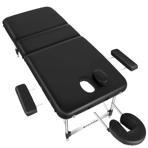 1 Table 3 Zones De Massage Ko Tao En Aluminium, Cuir Synthétique Noir