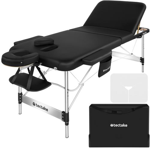 1 Table 3 Zones De Massage Ko Tao En Aluminium, Cuir Synthétique Noir