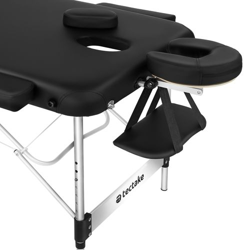 1 Table 3 Zones De Massage Ko Tao En Aluminium, Cuir Synthétique Noir