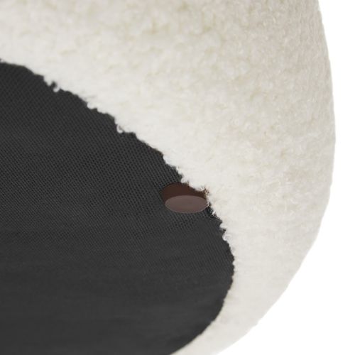 Banc Rembourré Altu En Bois Mdf Bouclé Crème/ Blanc