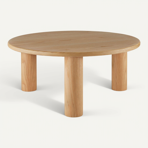1 Table Basse Avec Pieds En Bois Massif Sissi En Bois Mdf Chêne Clair