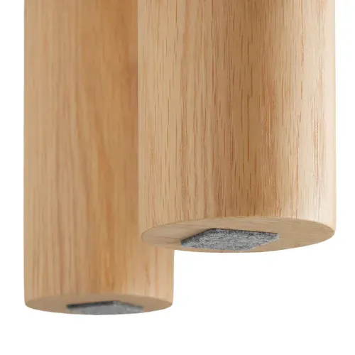 1 Table Basse Avec Pieds En Bois Massif Sissi En Bois Mdf Chêne Clair