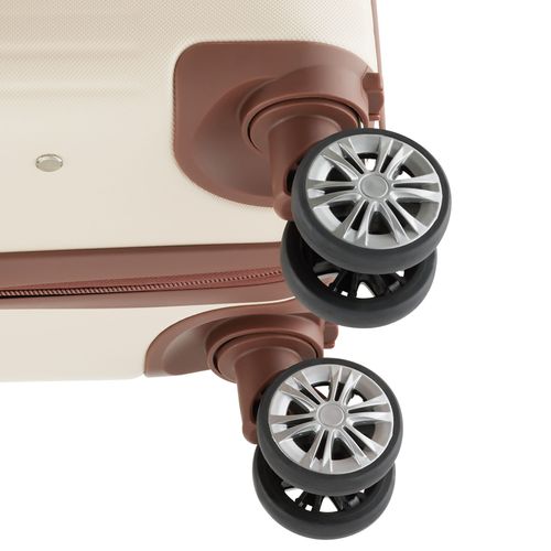 1 Ensemble De Valises De Voyage Madison En Plastique Abs Crème