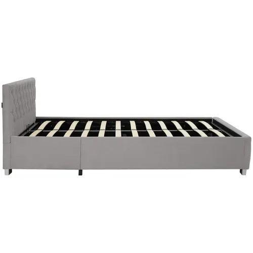 1 Lit Rembourré Sedona En Bois Gris Foncé