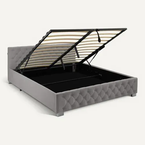 1 Lit Rembourré Daytona En Bois Gris Foncé