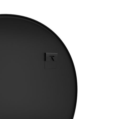 1 Miroir Mural Rond Fiona En Verre Noir