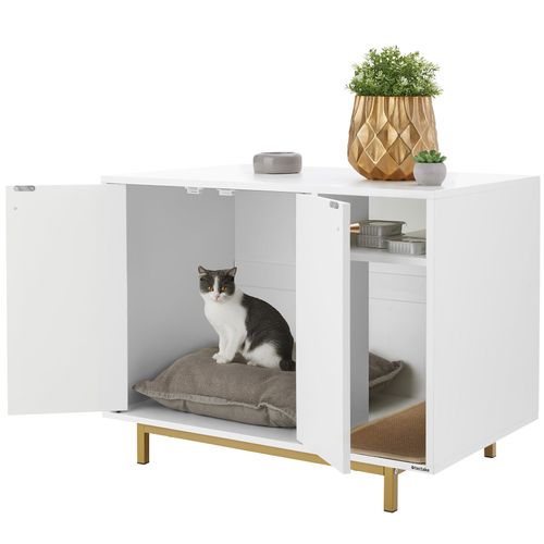 Armoire D'entrée Shabby Chic Palazzo INT – Style Campagne, Blanc, 180x66x41cm, 3 Tiroirs