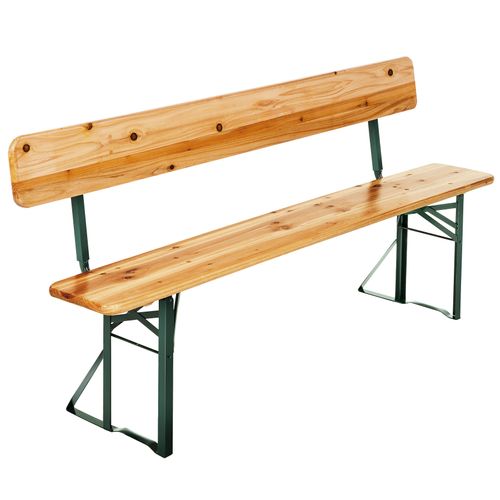 Ensemble Table Et Bancs Bois Sapin Acier Pliable Pour 8 Personnes