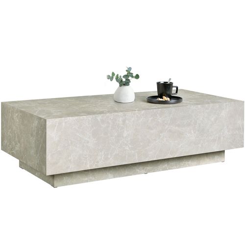 1 Table Basse Lasley En Bois Mdf Aspect Travertin