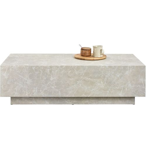 1 Table Basse Lasley En Bois Mdf Aspect Travertin