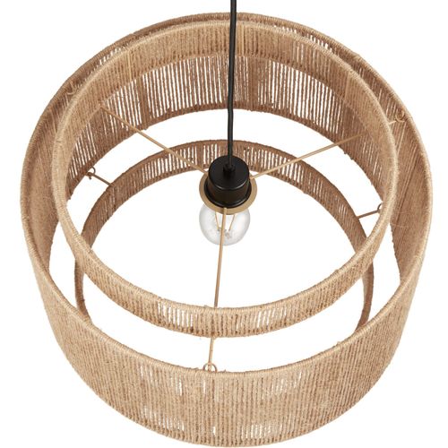 Suspension En Jute Style Bohème Lignea Lux En Jute, Acier Marron Naturel