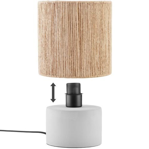 1 Lampe De Chevet En Jute Style Bohème Klea En Jute, Acier Marron Naturel