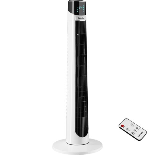 Ventilateur Colonne Silencieux Blanc 32x93 Cm 3 Modes 3 Vitesses Oscillation 90° Télécommande