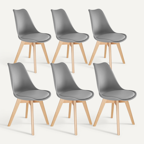 Ensemble De Chaises De Salle à Manger Frédérique En Polypropylène Gris